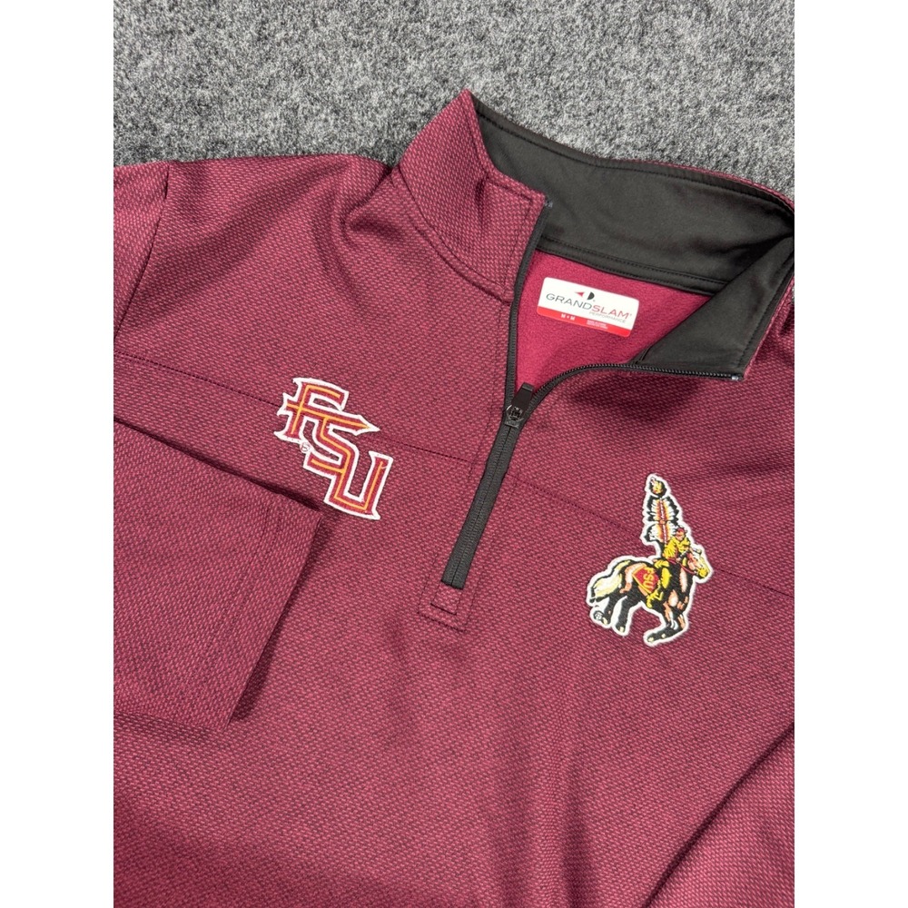 Florida State Seminoles FSU 1/4 Zip Pullover Jacket Mens Medium Maroon